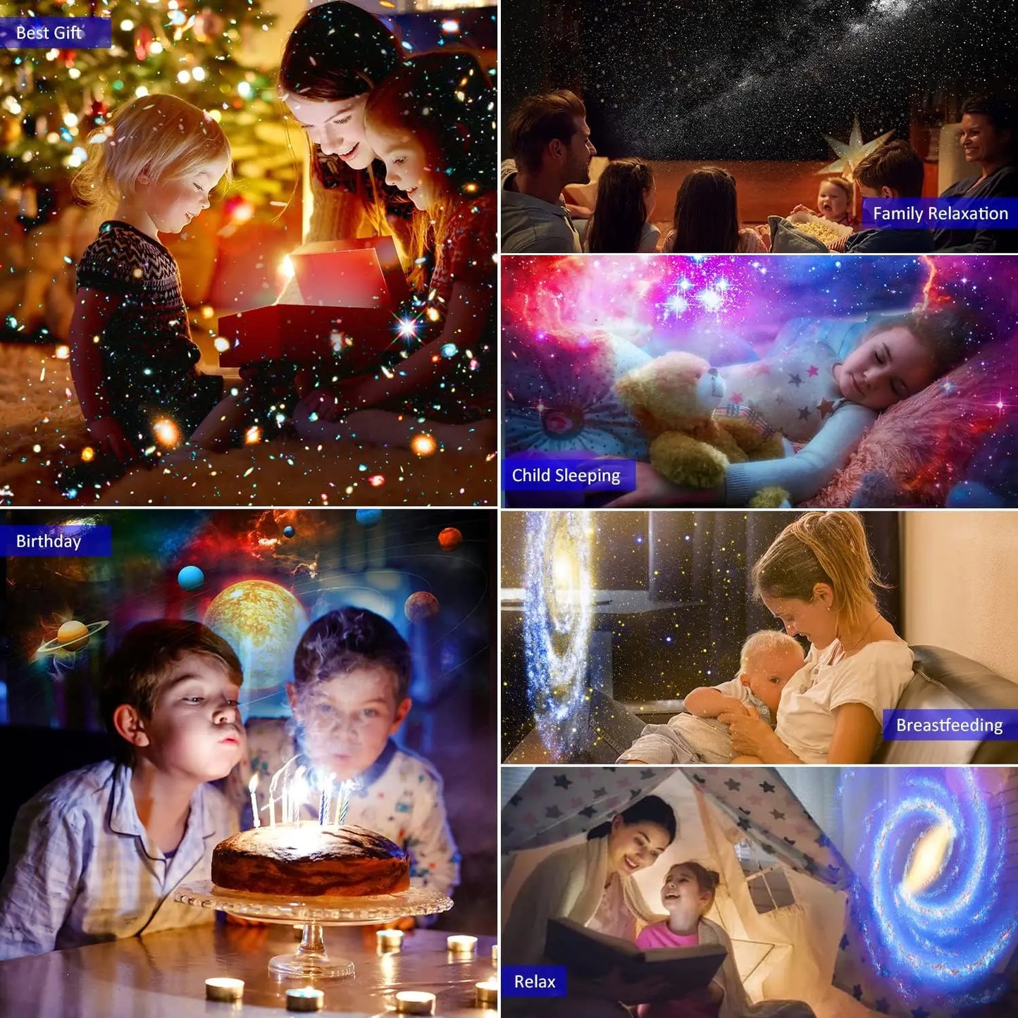 12-in-1 Galaxy Star Night Light