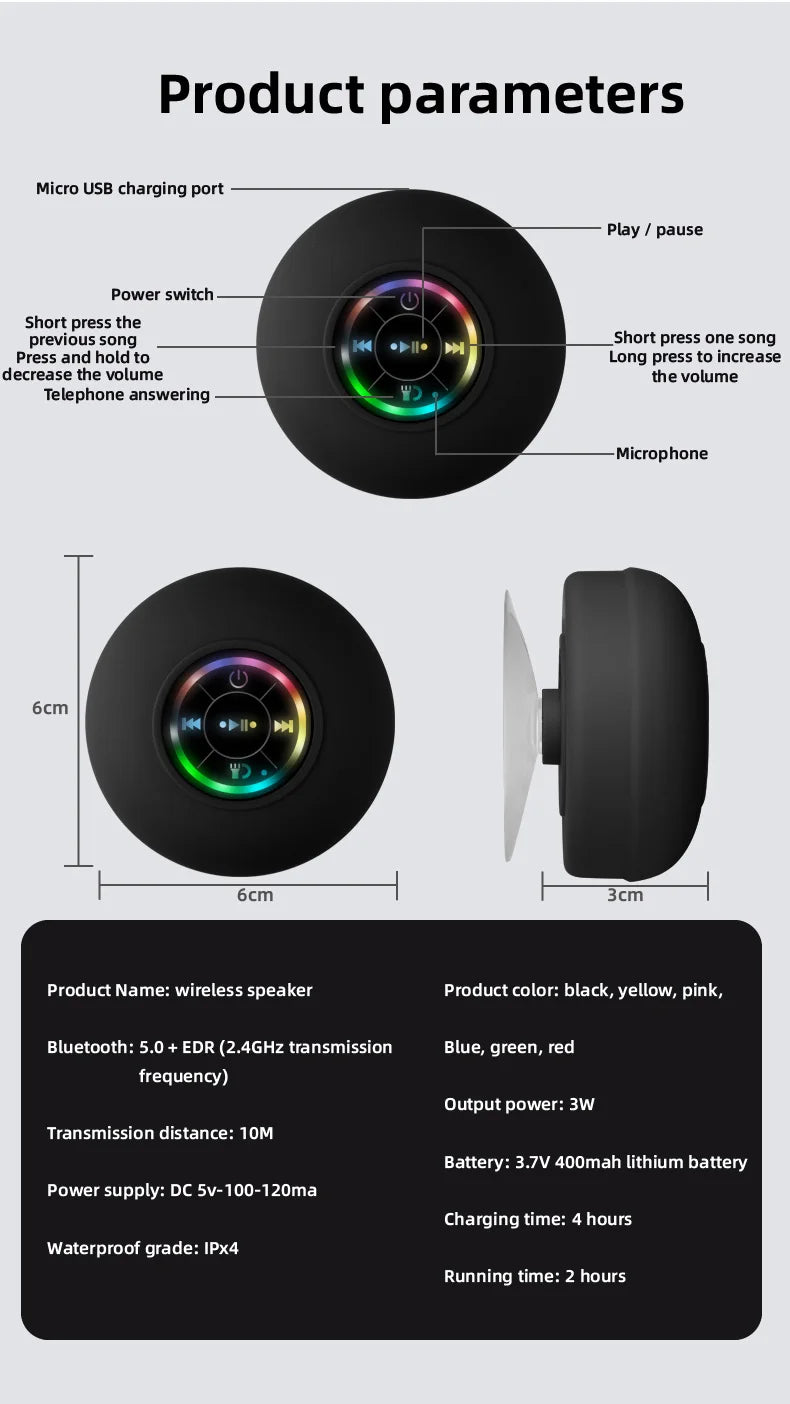 AquaBeat Pro Waterproof Bluetooth Speaker